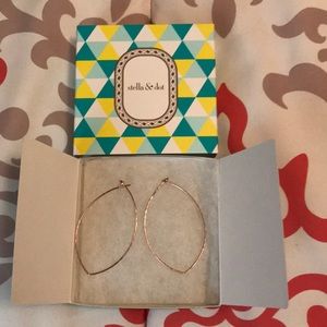 Stella and Dot Small Rose Gold Wired Hoops
